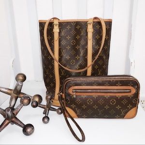 BUNDLE Set Louis Vuitton Bucket GM & Dragonne GM